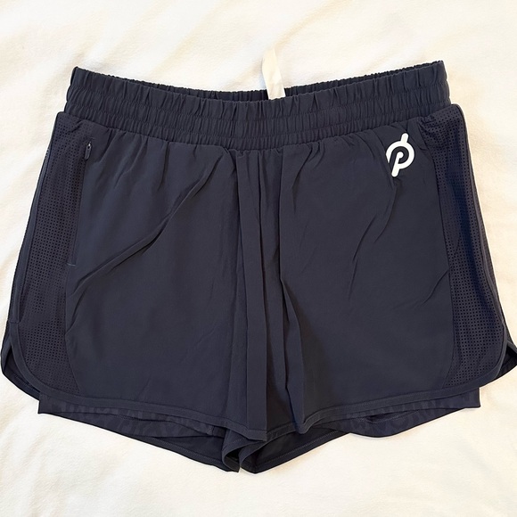 Peloton Pants - Peloton Double Layer Run Shorts Women’s M Navy Blue Running Track Field Sports